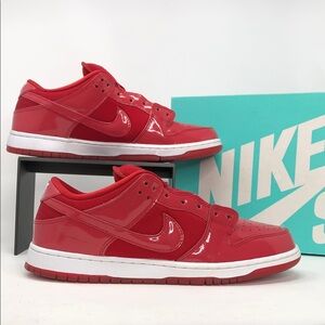 Nike Dunk Low Pro SB Red Patent Leather 304292-616 Men’s Sneakers - Size 11